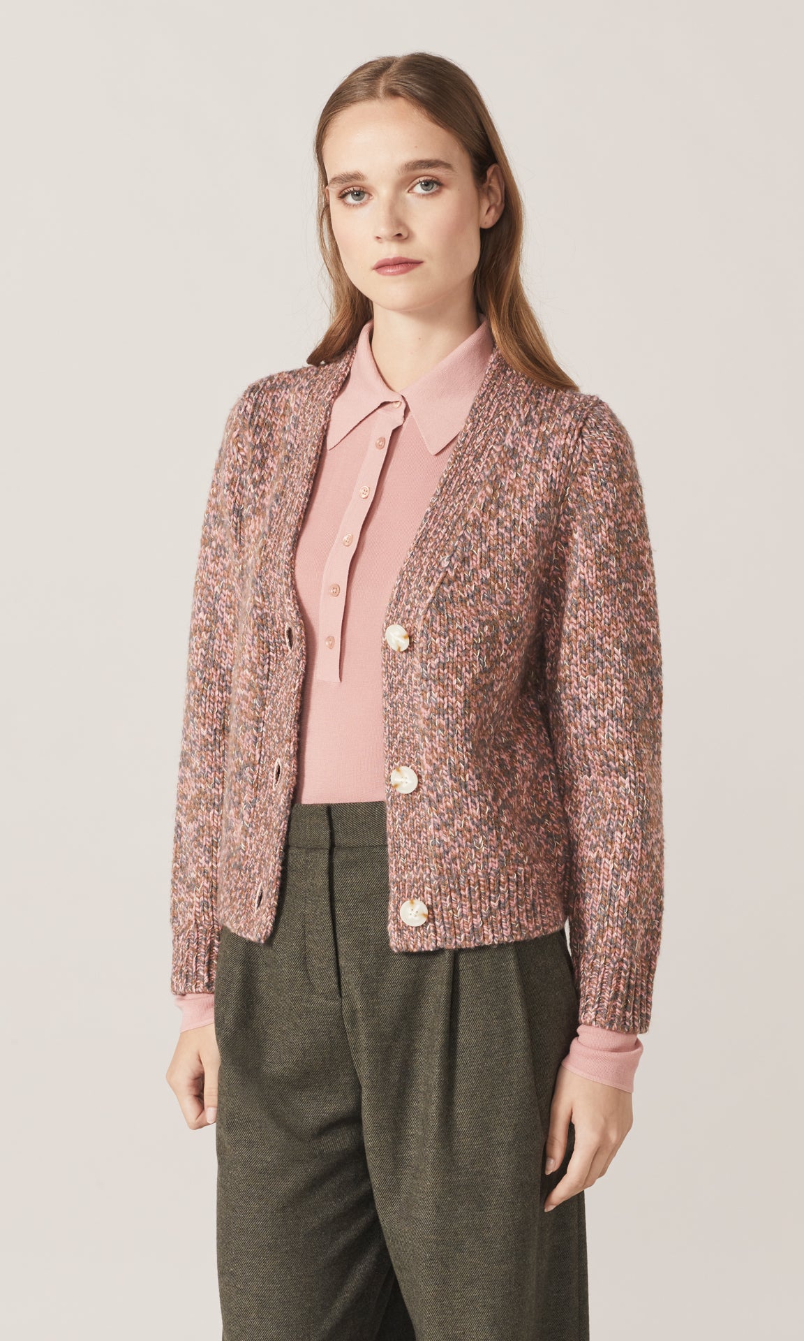York Cardigan Pink