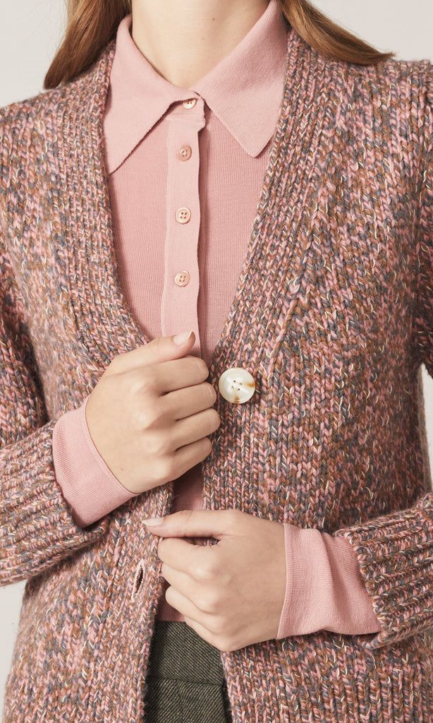 York Cardigan Pink