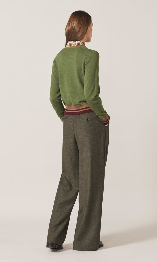 Kirkcaldy Vee Cardigan Moss