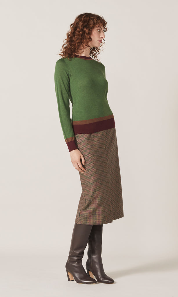 Exeter LS Merino Crew Forest