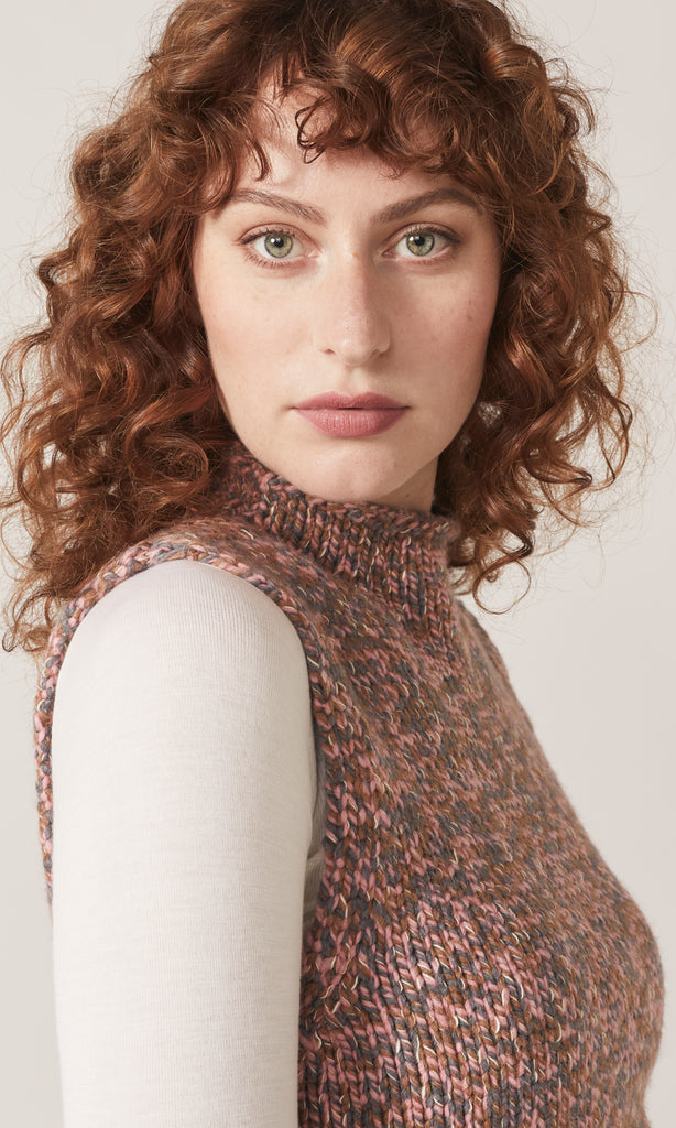 York Sleeveless Knit Pink