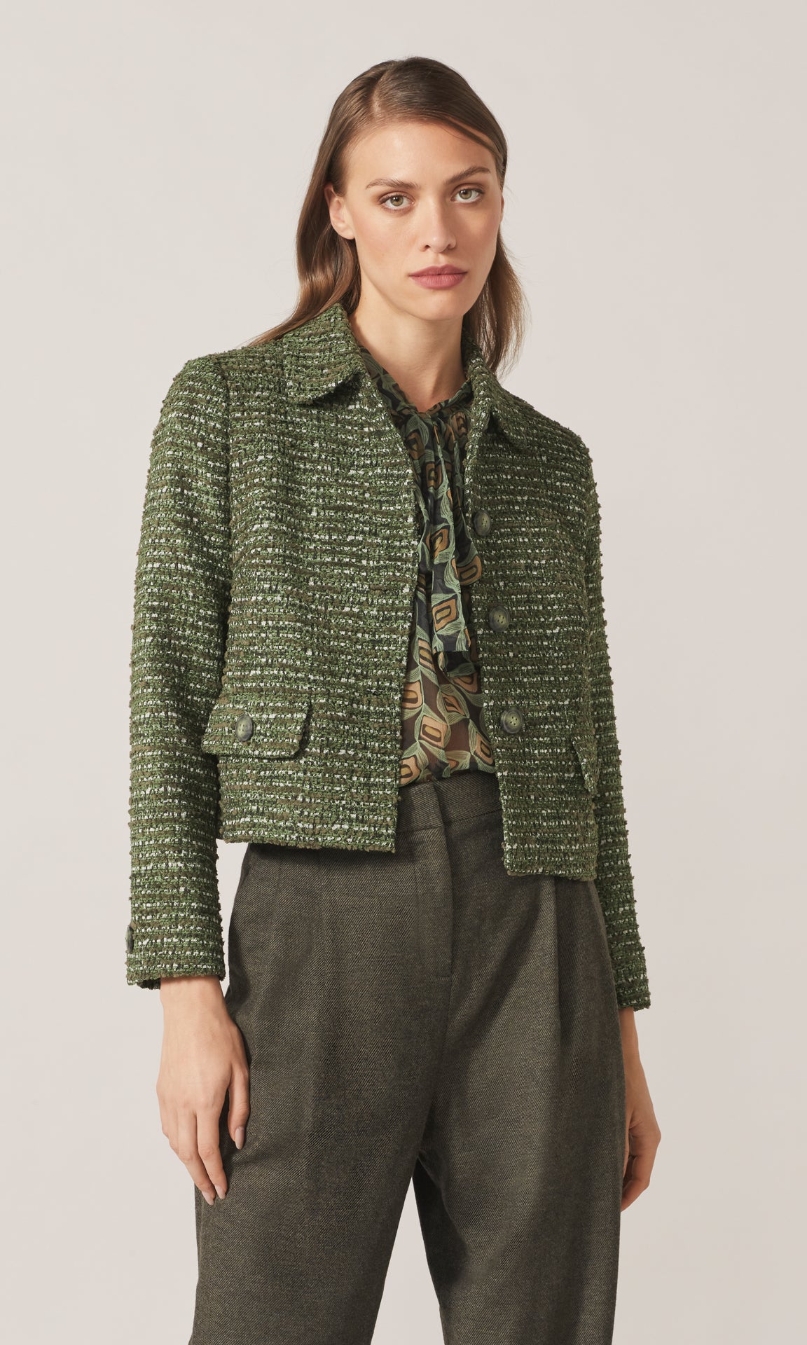 Blair Tweed Jacket Evergreen