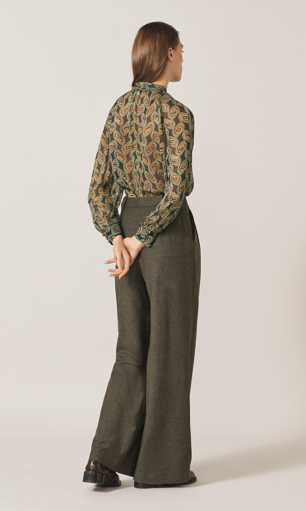 Acrea Tie Blouse Celadon