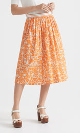 Orange Bloom Skirt Apricot