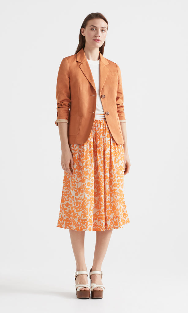 Orange Bloom Skirt Apricot