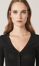 Adelphi Lurex Cardigan Black