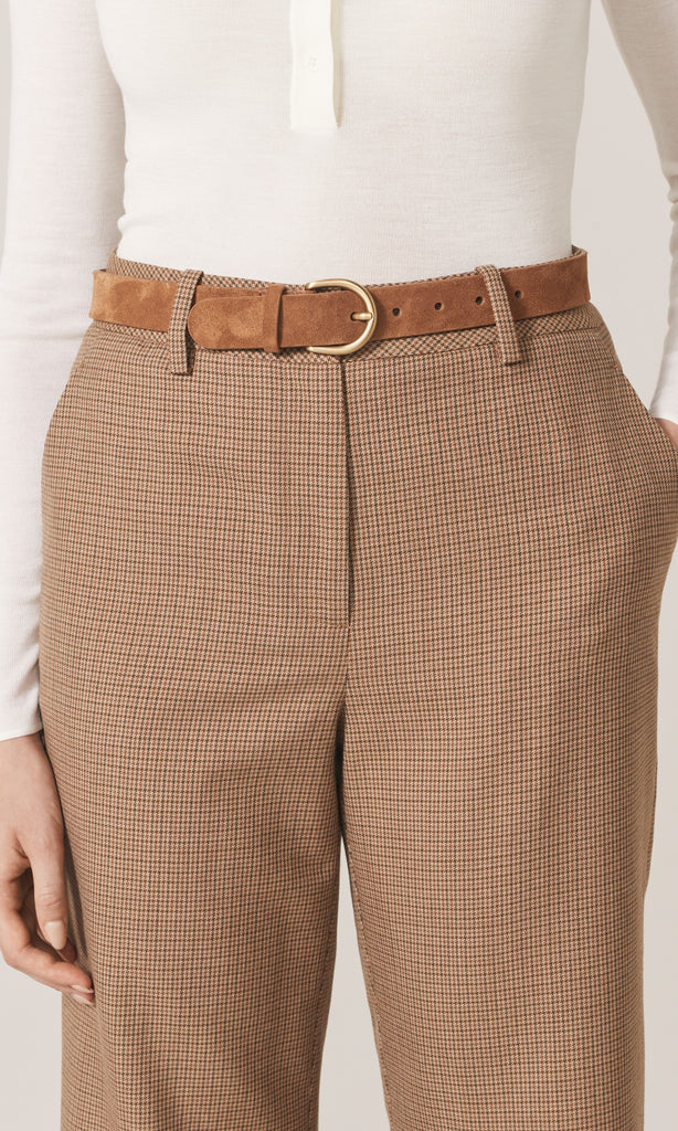 Suede Belt 30mm Cognac