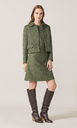 Blair Tweed Dress Evergreen