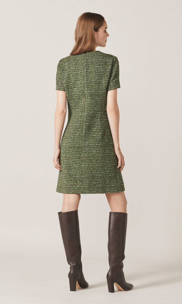 Blair Tweed Dress Evergreen
