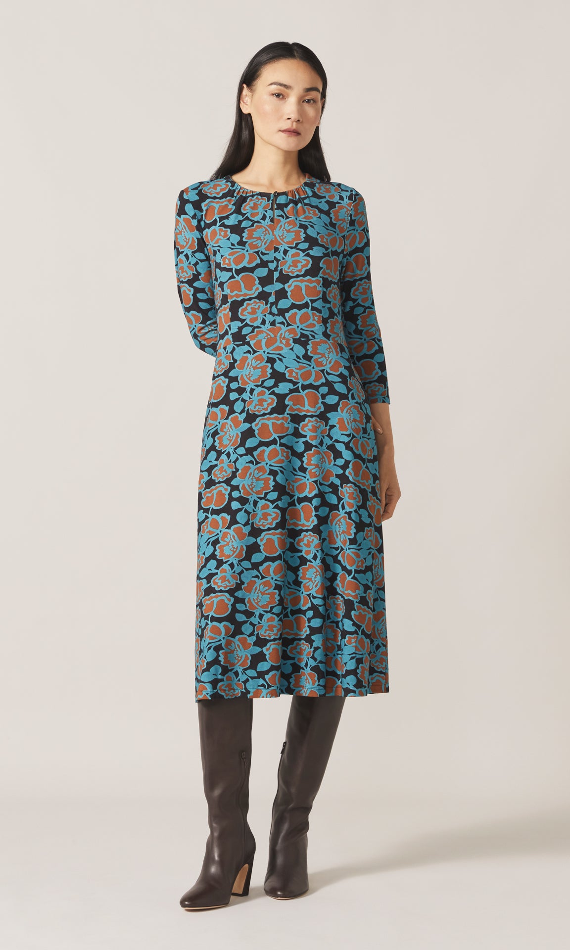 Jana Jersey Dress Chocolate