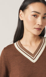 Kirkcaldy Vee Knit Camel