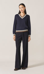Kirkcaldy Vee Knit Navy