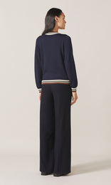 Kirkcaldy Vee Knit Navy