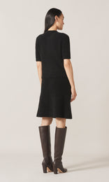 Orla Alpaca Crew Cardigan Black