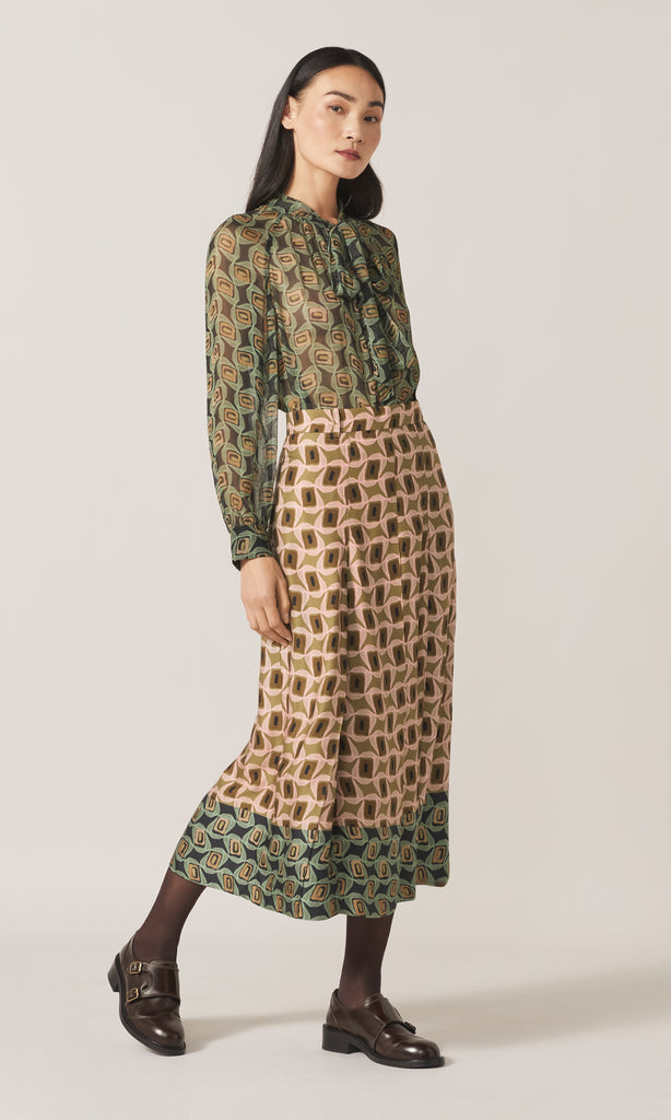 Acrea Tie Blouse Celadon