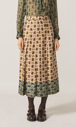 Primrose Pleated Skirt Olive