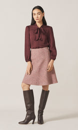 Freya Tie Blouse  Plum
