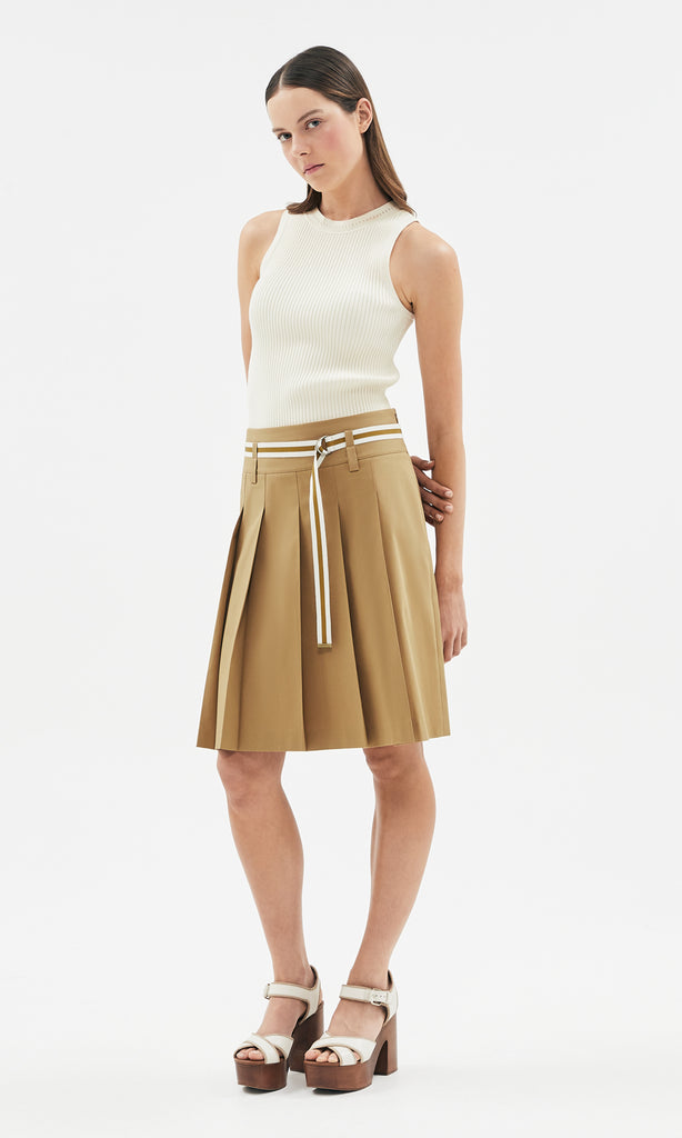 Allegria Pleated Skirt Cinnamon