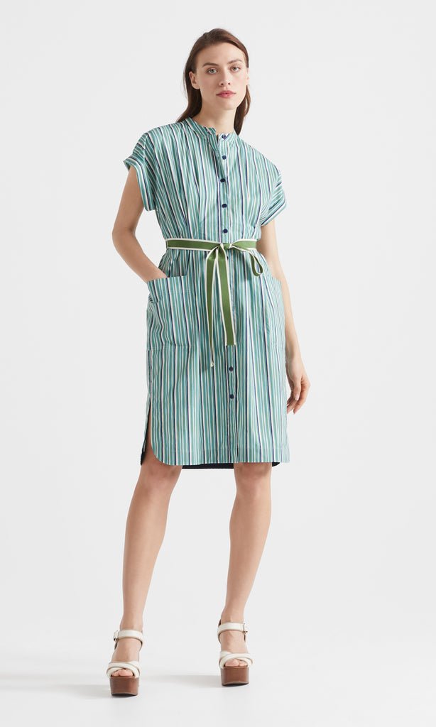 Rigata Dress Azure