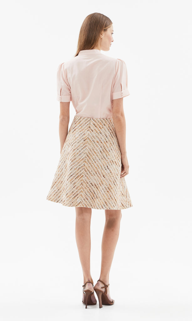 Wardour Bias Skirt Neutral/Rose