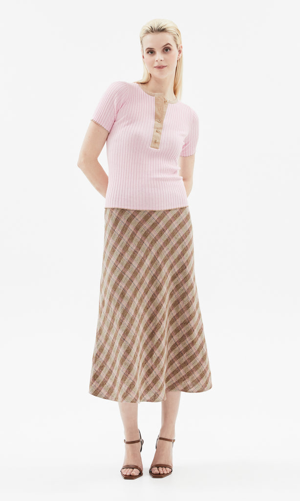 Piemonte Henley Soft Pink/Taupe