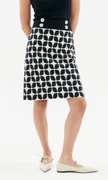 Rilke Skirt Blk/Ivory