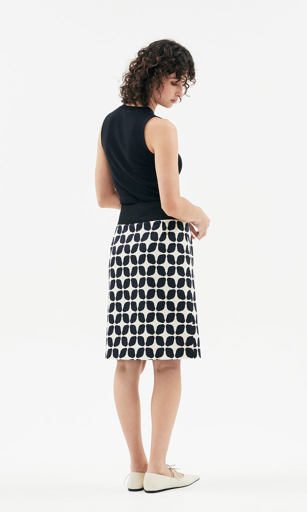 Rilke Skirt Blk/Ivory