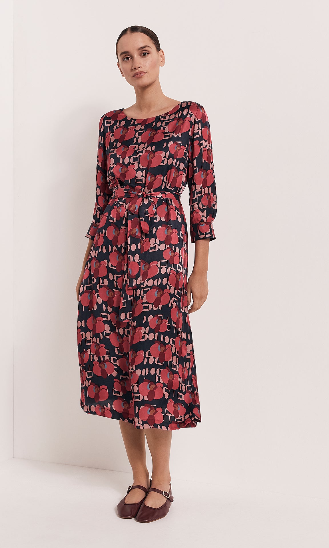 Vermilyea Dress Navy/Amaranth