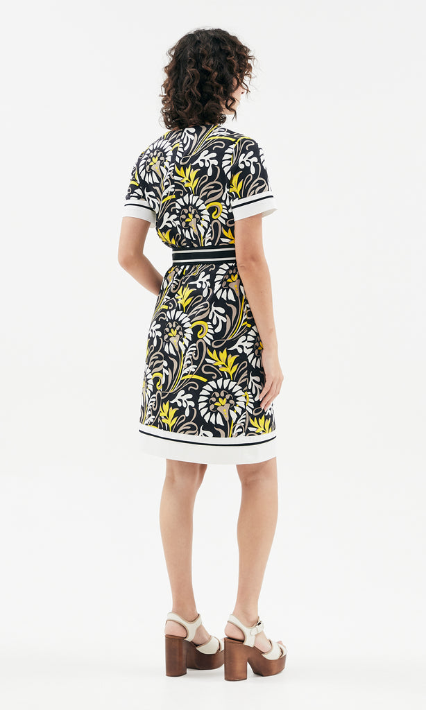 Ipanema Dress Blk/White/Citron