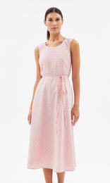 Odeon Dress with Tie Rose