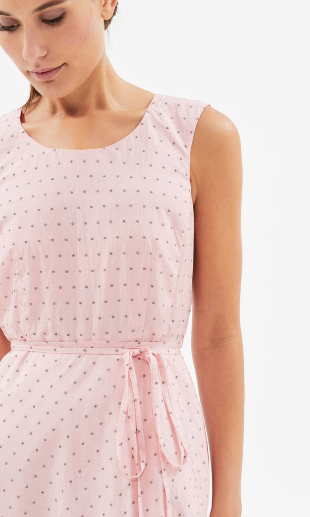 Odeon Dress with Tie Rose