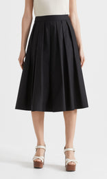 Parigi Front Pleat Skirt Black