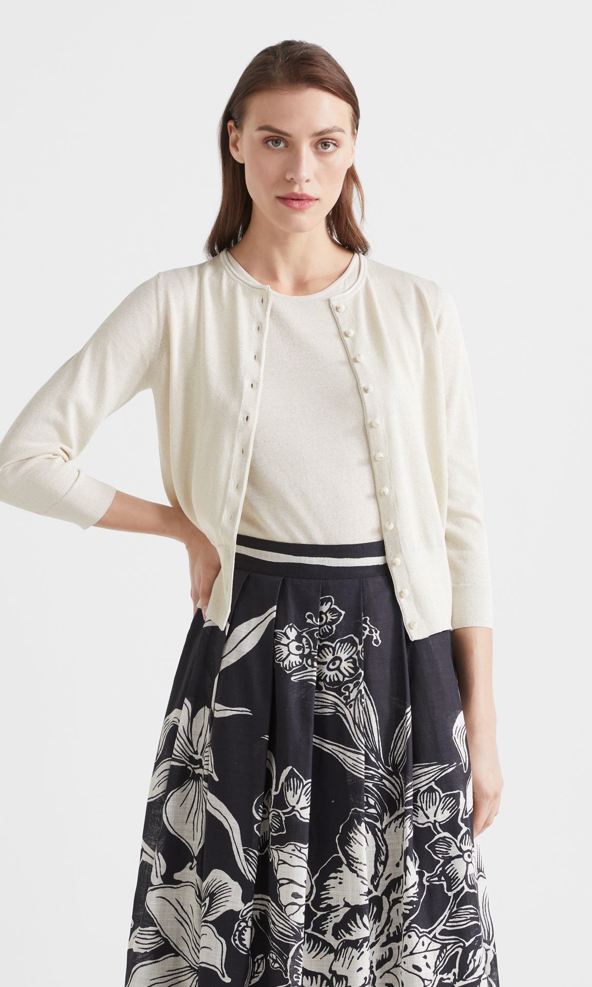 Hadley Cardigan Ivory