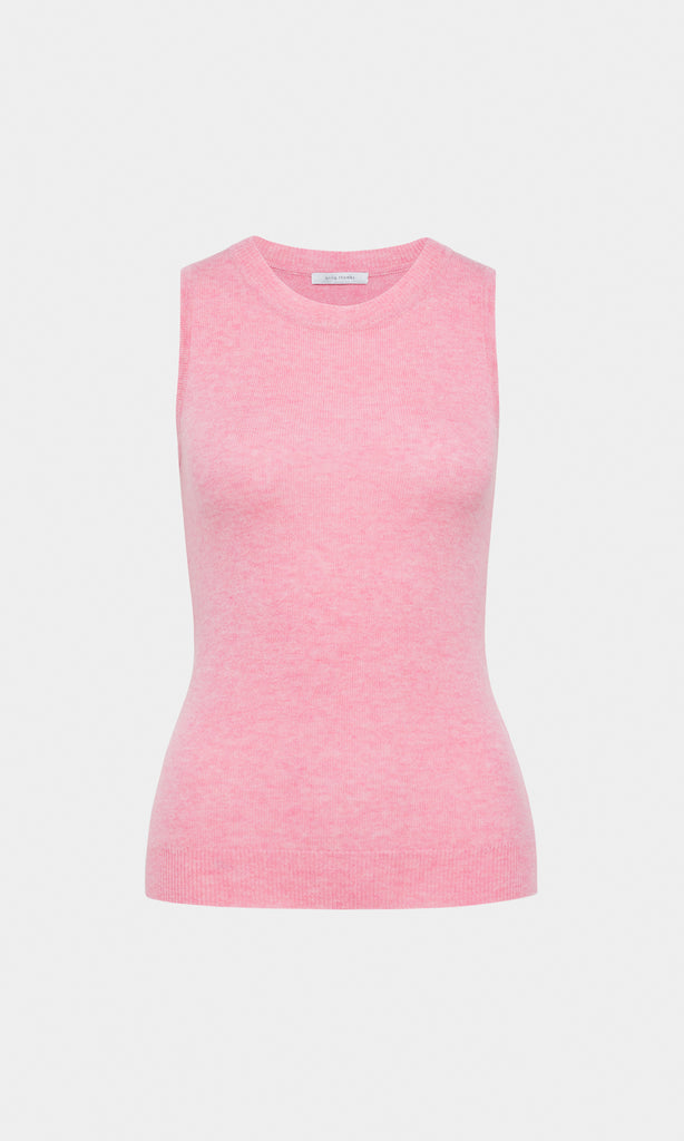 Altair 70% Wool 30% Cashmere round neck sleeveless knitted top